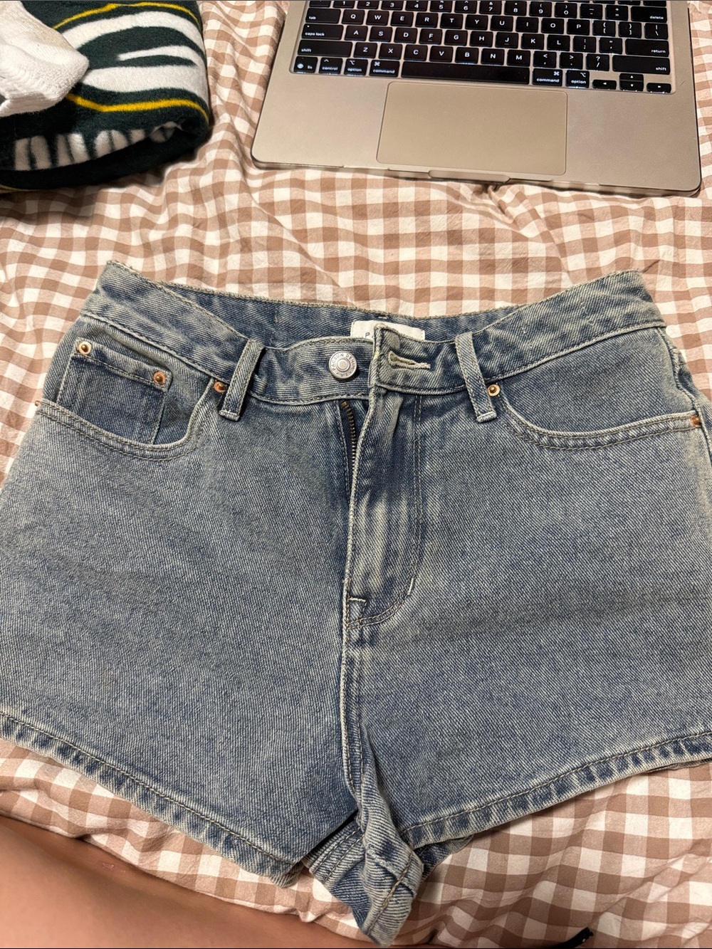 PacSun Light Blue High-Rise Denim Shorts
